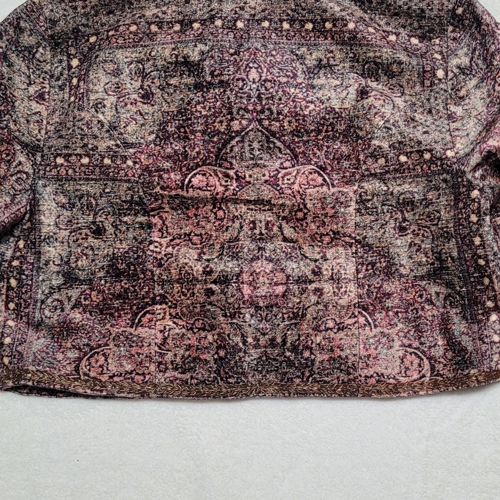 Soft Surroundings Icon Urbina Umber Velvet Baroque Balero Jacket Cropped Jacket - Picture 10 of 13